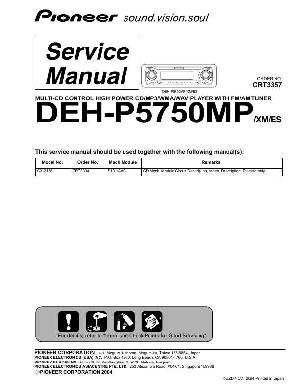 Service manual Pioneer DEH-P5750MP ― Manual-Shop.ru