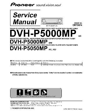 Сервисная инструкция Pioneer DVH-P5000MP, DVH-P5050MP ― Manual-Shop.ru
