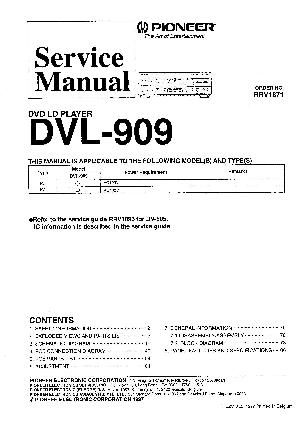 Сервисная инструкция Pioneer DVL-909 ― Manual-Shop.ru