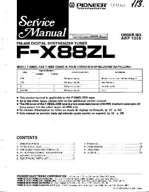 Сервисная инструкция Pioneer F-X88ZLSM ― Manual-Shop.ru