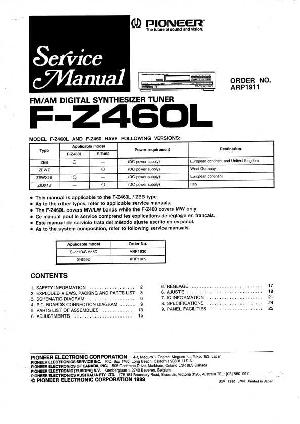 Сервисная инструкция Pioneer F-Z460L ― Manual-Shop.ru