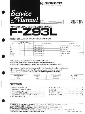 Сервисная инструкция Pioneer F-Z93L ― Manual-Shop.ru