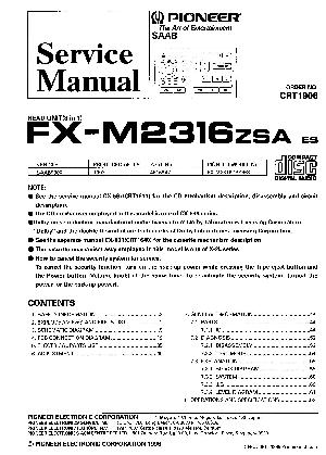 Сервисная инструкция Pioneer FX-M2316 ― Manual-Shop.ru