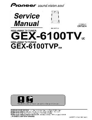 Сервисная инструкция Pioneer GEX-6100TV ― Manual-Shop.ru
