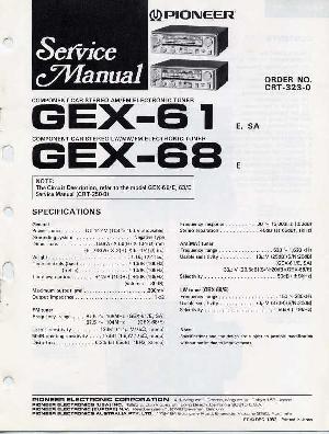 Сервисная инструкция Pioneer GEX-61, GEX-68 ― Manual-Shop.ru