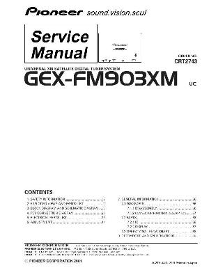 Сервисная инструкция Pioneer GEX-FM903XM ― Manual-Shop.ru