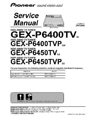 Сервисная инструкция Pioneer GEX-P6400TV, GEX-P6450TV ― Manual-Shop.ru