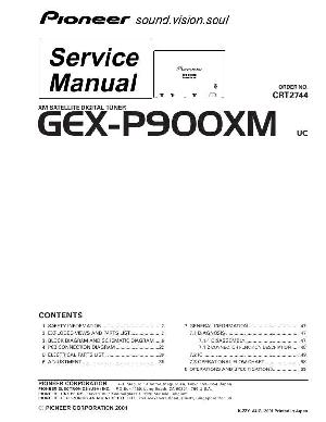Сервисная инструкция Pioneer GEX-P900XM ― Manual-Shop.ru