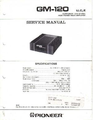 Сервисная инструкция Pioneer GM-120 ― Manual-Shop.ru