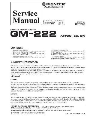 Service manual Pioneer GM-222 ― Manual-Shop.ru