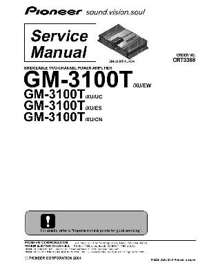 Сервисная инструкция Pioneer GM-3100T ― Manual-Shop.ru