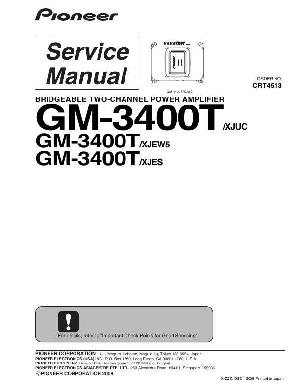 Сервисная инструкция Pioneer GM-3400T ― Manual-Shop.ru