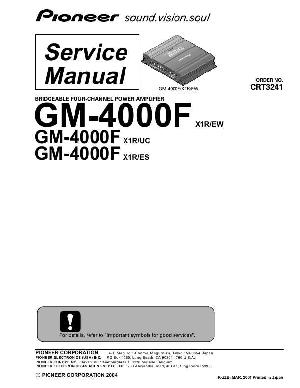Сервисная инструкция Pioneer GM-4000F ― Manual-Shop.ru
