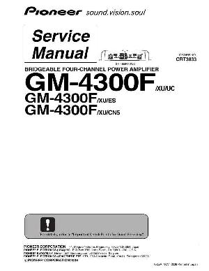 Сервисная инструкция Pioneer GM-4300F ― Manual-Shop.ru