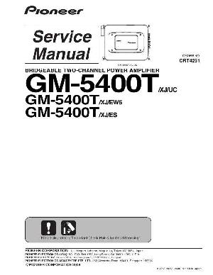 Сервисная инструкция Pioneer GM-5400T ― Manual-Shop.ru