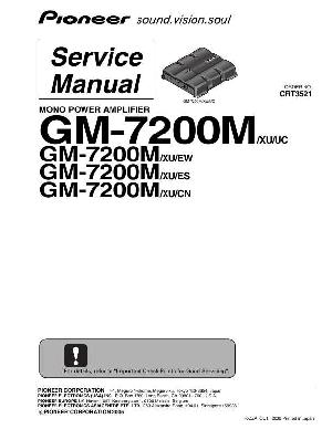 Сервисная инструкция Pioneer GM-7200M ― Manual-Shop.ru