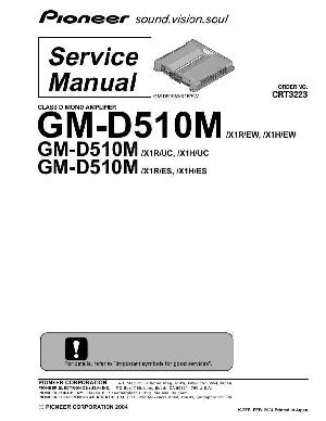 Сервисная инструкция Pioneer GM-D510M ― Manual-Shop.ru