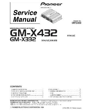Сервисная инструкция Pioneer GM-X332, GM-X432 ― Manual-Shop.ru