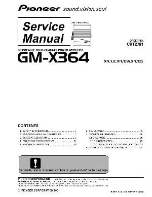 Сервисная инструкция Pioneer GM-X364 ― Manual-Shop.ru