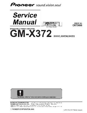 Service manual Pioneer GM-X372 ― Manual-Shop.ru