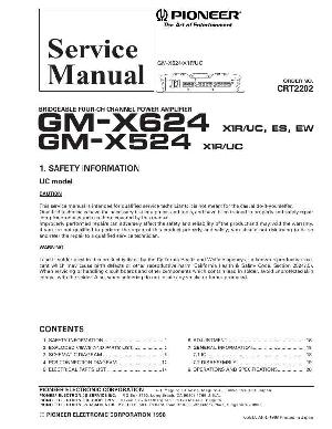 Сервисная инструкция Pioneer GM-X524, GM-X624 ― Manual-Shop.ru