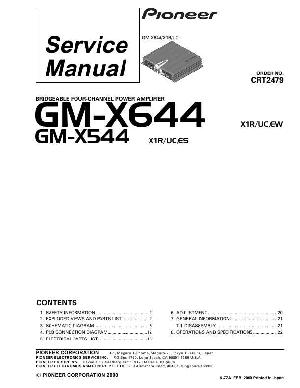 Сервисная инструкция Pioneer GM-X544, GM-X644 ― Manual-Shop.ru