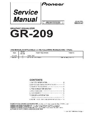 Сервисная инструкция Pioneer GR-209 ― Manual-Shop.ru