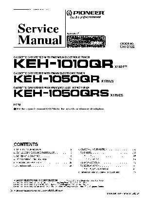 Сервисная инструкция Pioneer KEH-1010QR, KEH-1050QR ― Manual-Shop.ru
