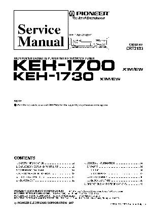 Сервисная инструкция Pioneer KEH-1700, KEH-1730 ― Manual-Shop.ru