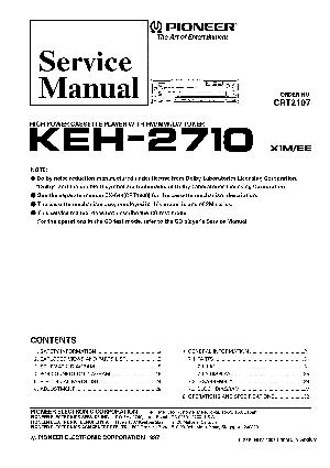 Сервисная инструкция Pioneer KEH-2710 ― Manual-Shop.ru