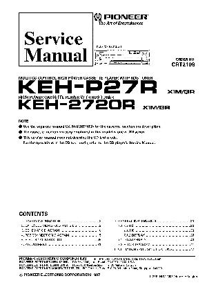 Сервисная инструкция Pioneer KEH-2720R, KEH-P27R ― Manual-Shop.ru