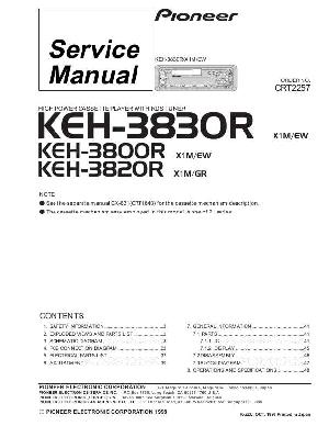 Service manual Pioneer KEH-3800R, KEH-3820R, KEH-3830R ― Manual-Shop.ru