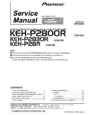 Сервисная инструкция Pioneer KEH-P28R, KEH-P2800R, KEH-P2830R ― Manual-Shop.ru