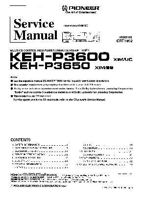 Service manual Pioneer KEH-P3600R, P3630R ― Manual-Shop.ru