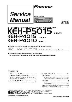 Service manual Pioneer KEH-P4010, KEH-P4015, KEH-P5015 ― Manual-Shop.ru