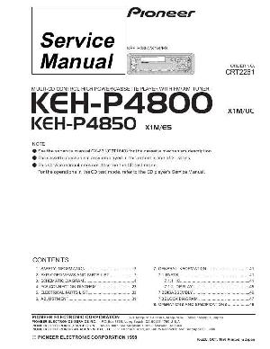 Сервисная инструкция Pioneer KEH-P4800, KEH-P4850 ― Manual-Shop.ru