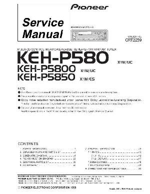 Сервисная инструкция Pioneer KEH-P580, KEH-P5800, KEH-P5850 ― Manual-Shop.ru