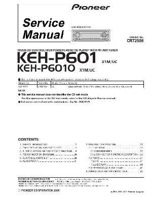 Сервисная инструкция Pioneer KEH-P601, KEH-P6010 ― Manual-Shop.ru