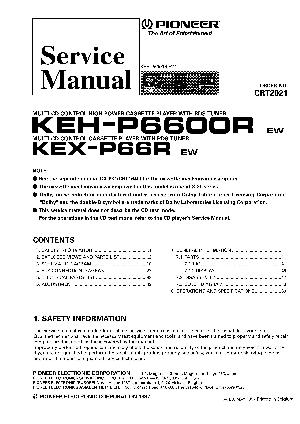Сервисная инструкция Pioneer KEH-P6600R, KEH-KEX-P66R ― Manual-Shop.ru