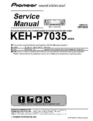 Сервисная инструкция Pioneer KEH-P7035 ― Manual-Shop.ru