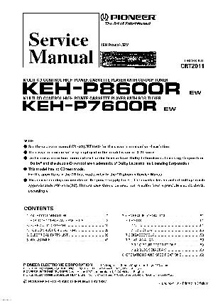Сервисная инструкция Pioneer KEH-P7600R, P8600R ― Manual-Shop.ru