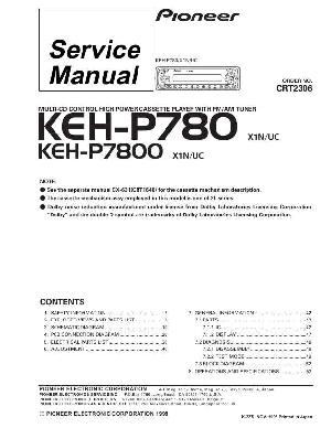 Сервисная инструкция Pioneer KEH-P780, KEH-P7800 ― Manual-Shop.ru