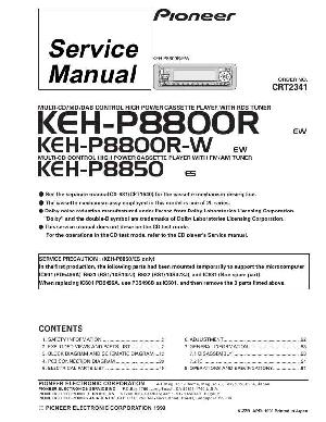 Сервисная инструкция Pioneer KEH-P8800R, KEH-P8850 ― Manual-Shop.ru
