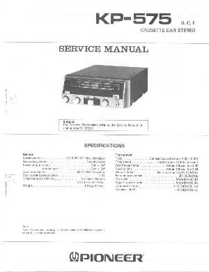 Сервисная инструкция Pioneer KP-575 ― Manual-Shop.ru
