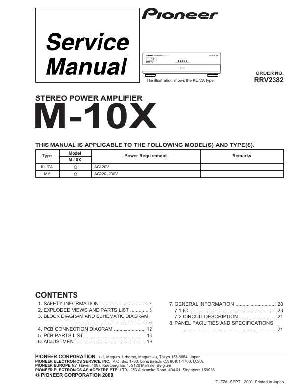 Сервисная инструкция Pioneer M-10X ― Manual-Shop.ru
