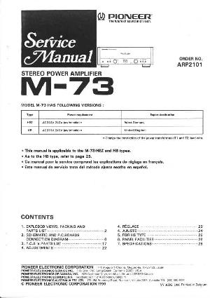 Service manual Pioneer M-73 ― Manual-Shop.ru