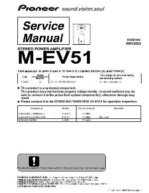Сервисная инструкция Pioneer M-EV51 ― Manual-Shop.ru