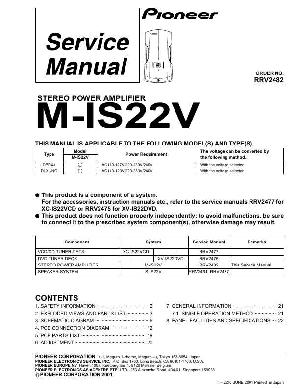Сервисная инструкция Pioneer M-IS22V ― Manual-Shop.ru