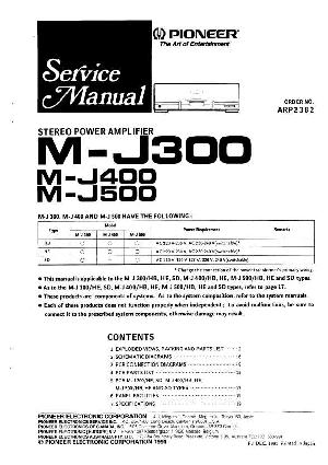 Сервисная инструкция Pioneer M-J300, M-J400, M-J500 ― Manual-Shop.ru