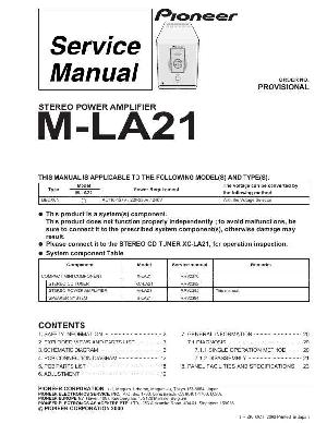 Сервисная инструкция Pioneer M-LA21 ― Manual-Shop.ru